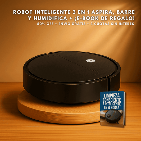 ROBOT INTELIGENTE 3 EN 1 ASPIRA/BARRE/HUMIDIFICA + ¡E-BOOK DE REGALO!